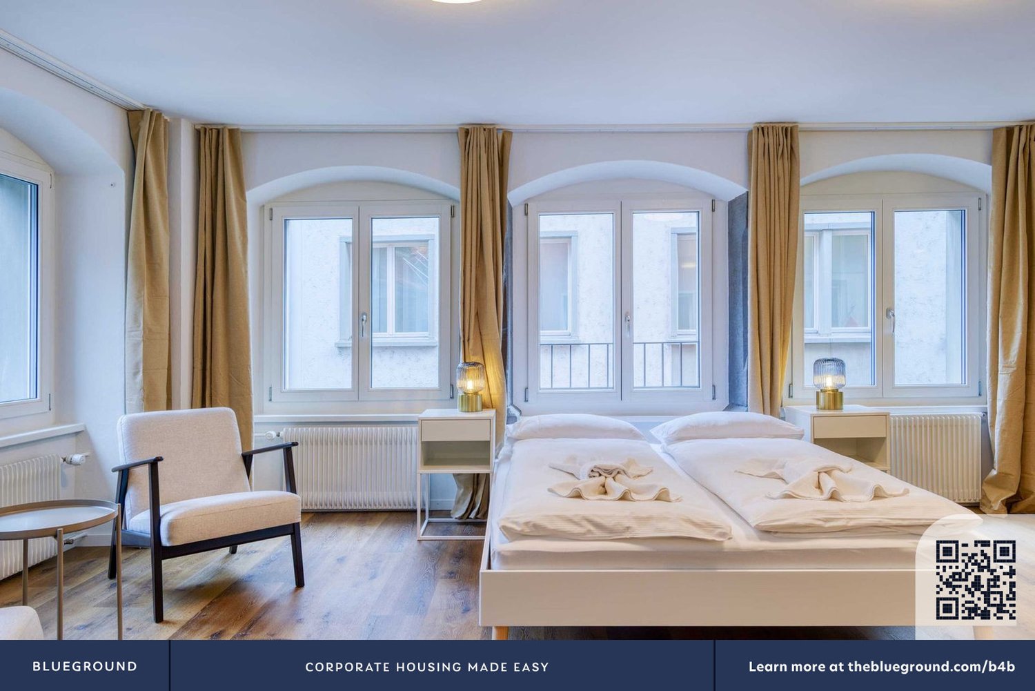 3 rooms furnished flat