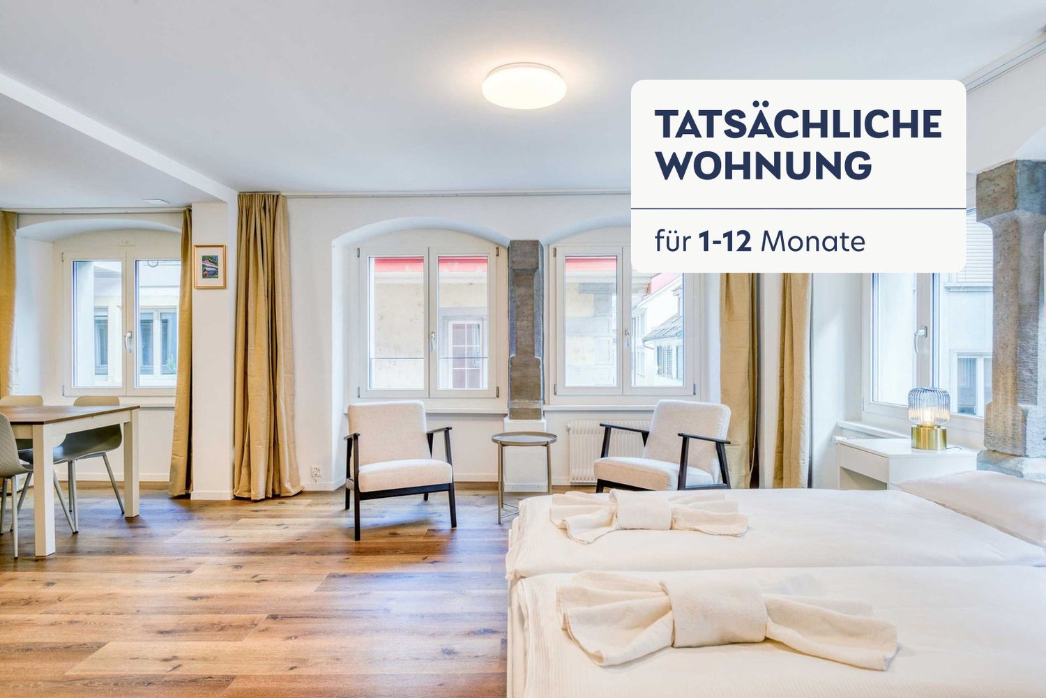 3 rooms furnished flat