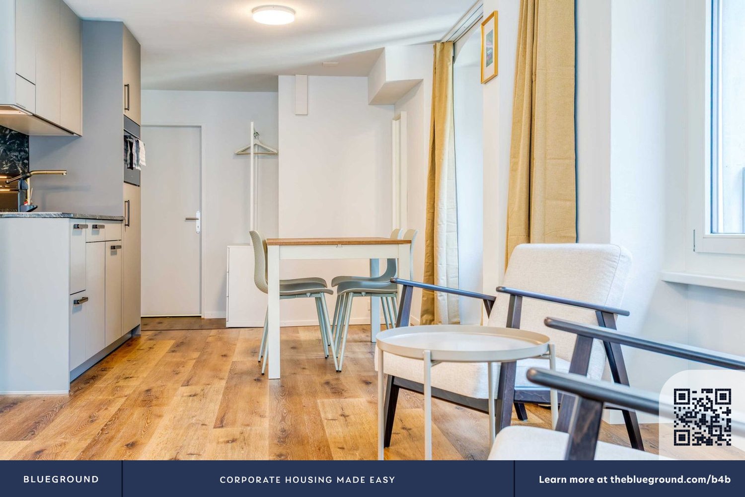 3 rooms furnished flat