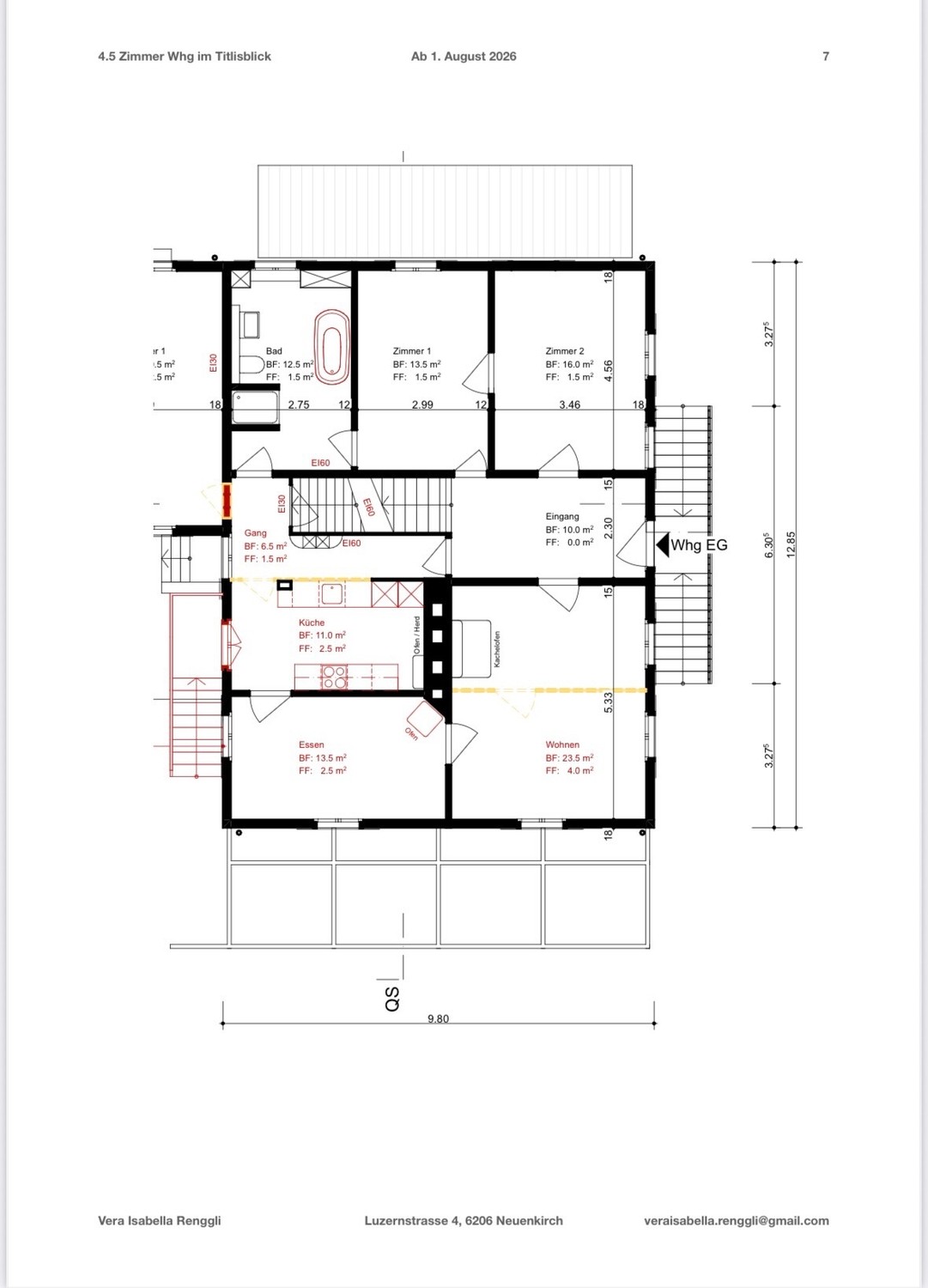 4 ½ pièces appartement
