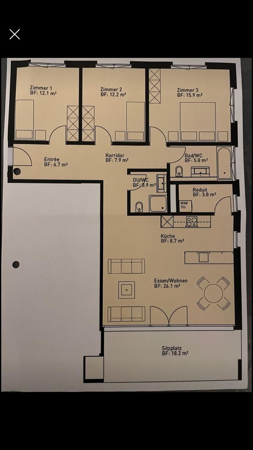 4 ½ rooms apartment