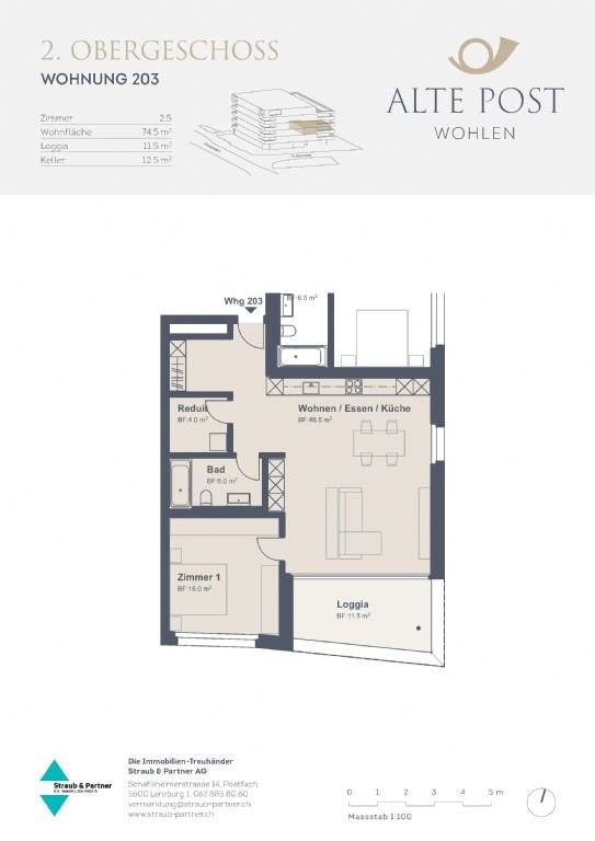 2 ½ rooms apartment