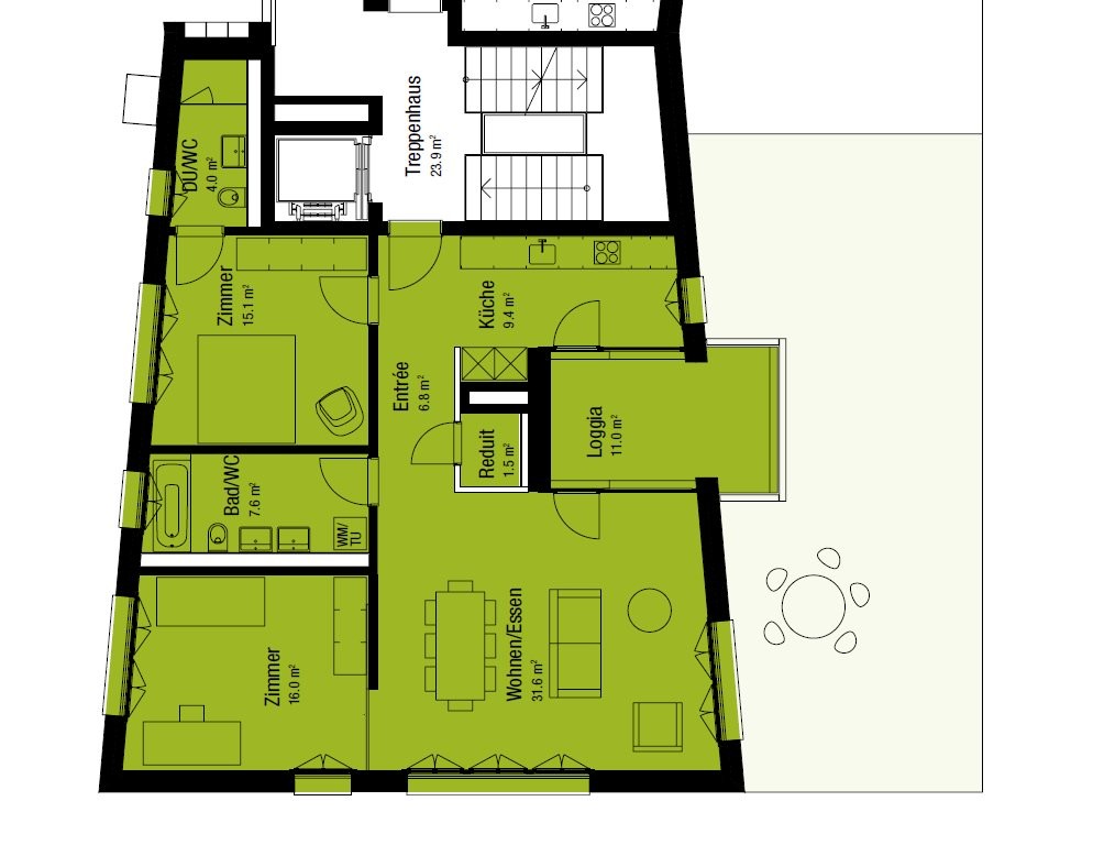 3 ½ rooms apartment