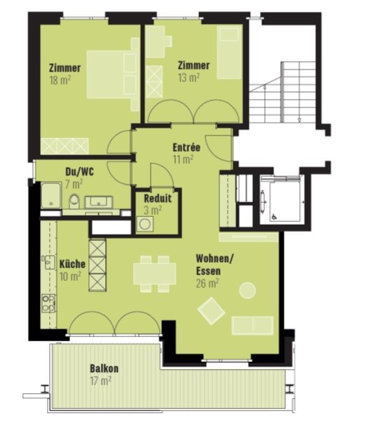 3 ½ rooms apartment