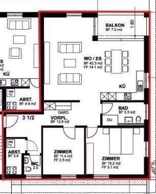 2 ½ rooms apartment