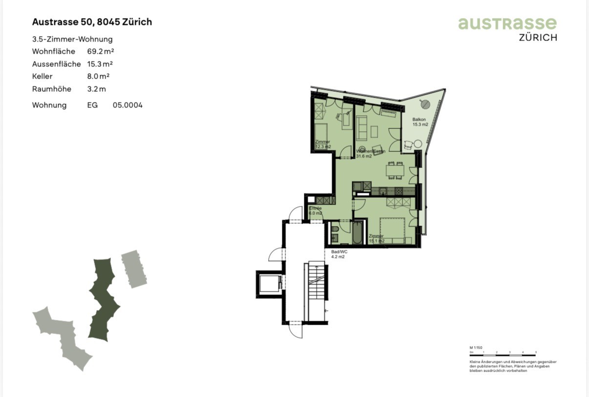 Appartamento di 3 ½ locali, foto 2 di 3