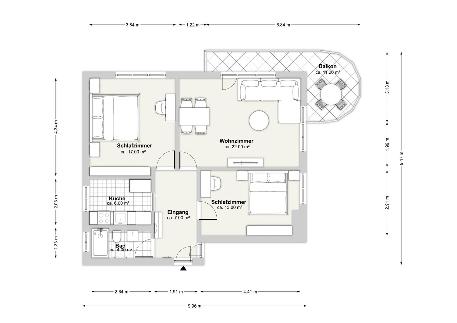 3 rooms apartment, Foto 10 von 10