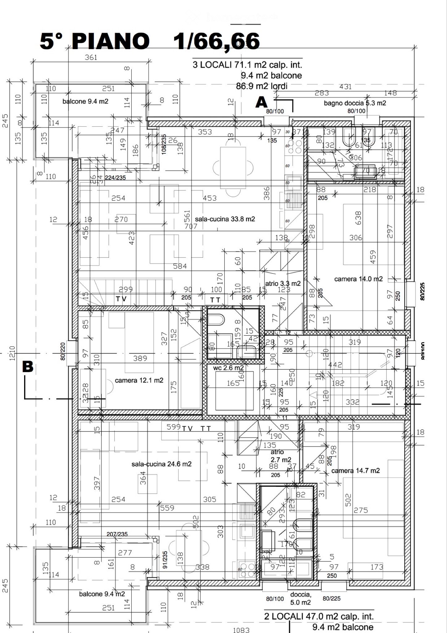 3 rooms apartment