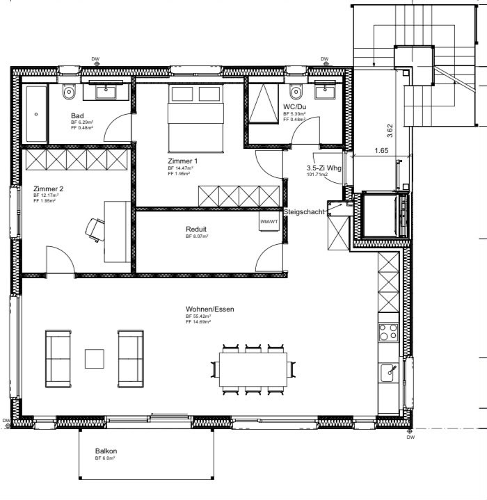 2 ½ Zimmer Wohnung