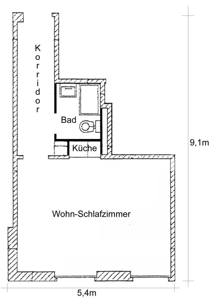 1 room apartment, Foto 4 von 4
