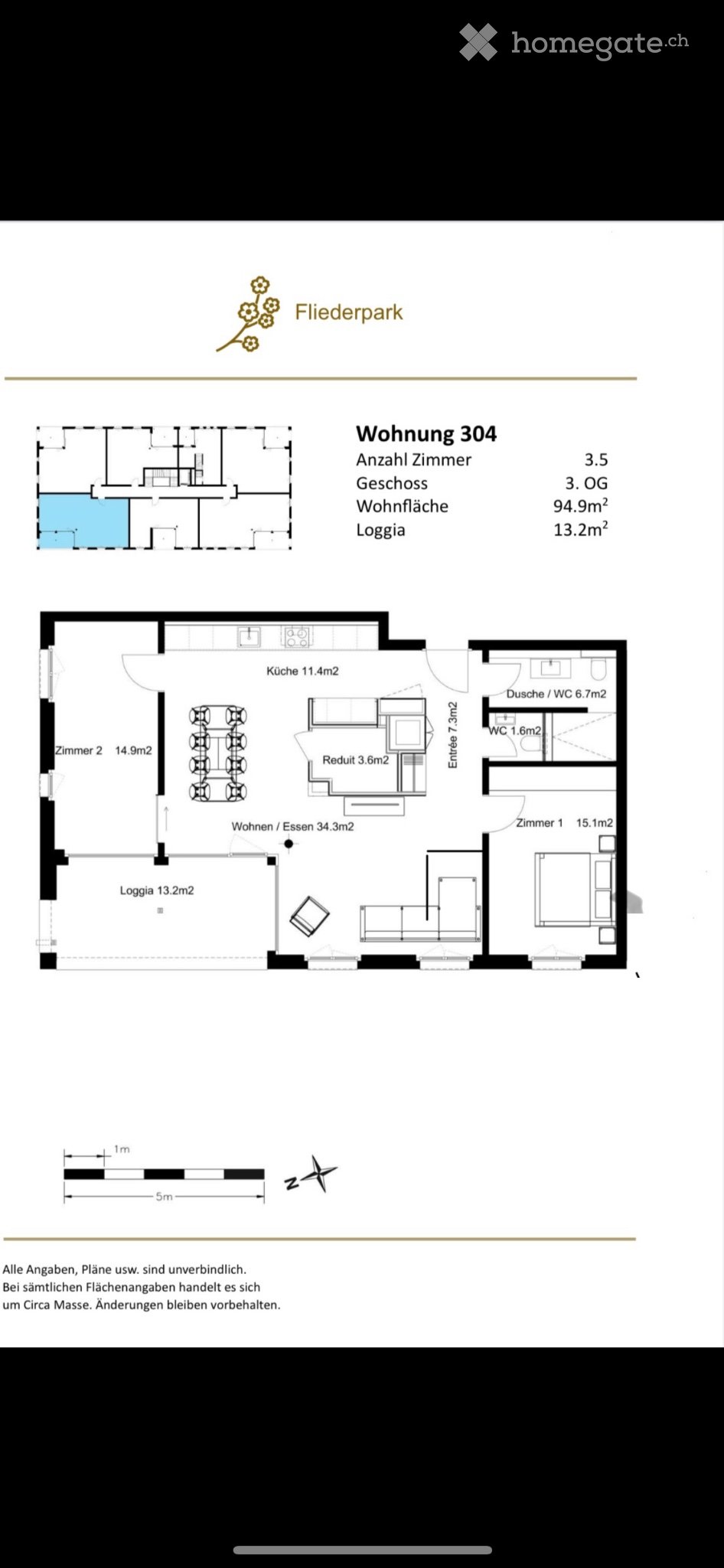 3 rooms apartment, Foto 1 von 5