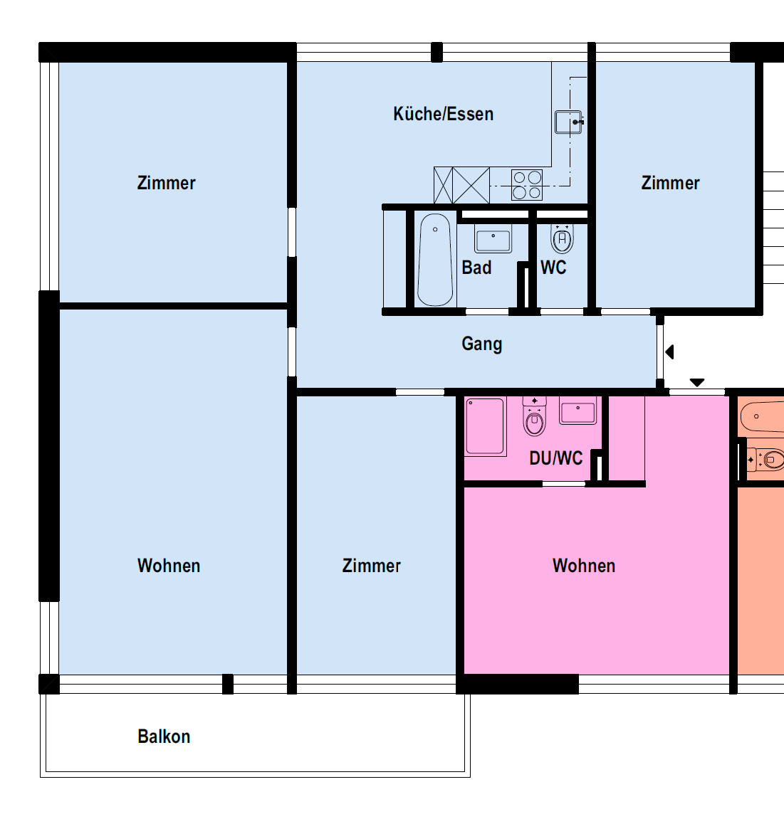 Chambre dans un appartement partagé