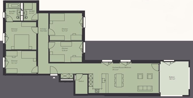 5 ½ pièces appartement