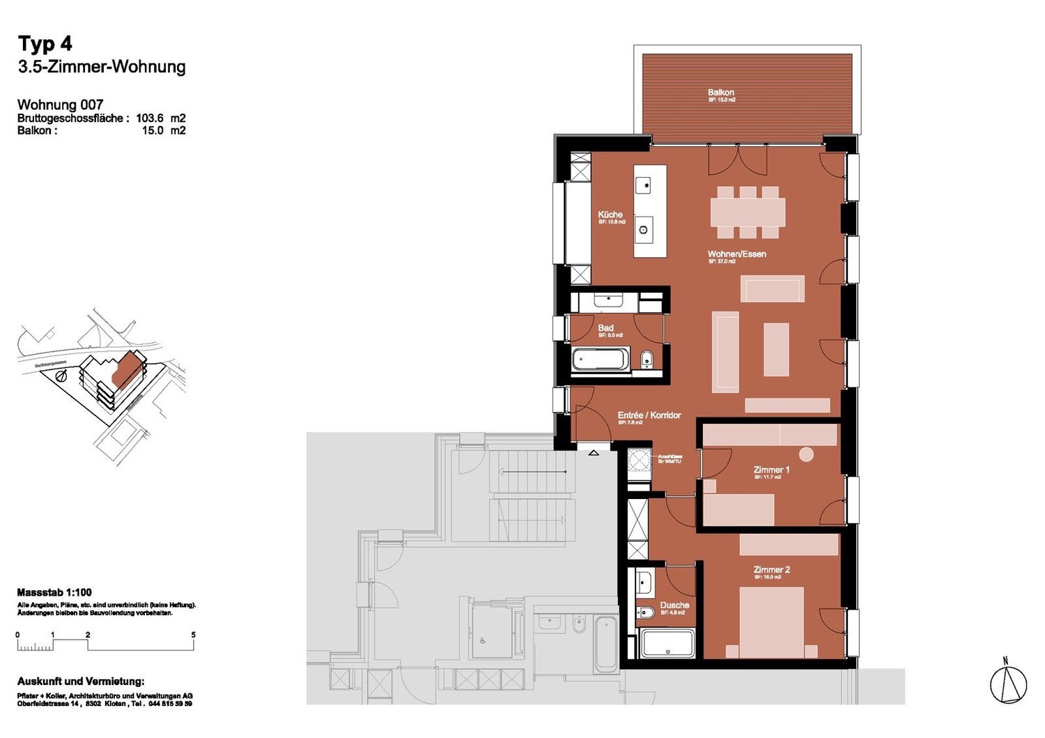 Appartement de 3 ½ pièces