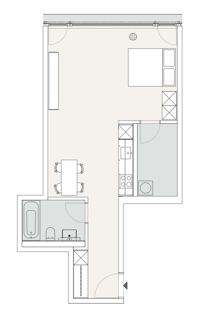 1 ½ pièces appartement