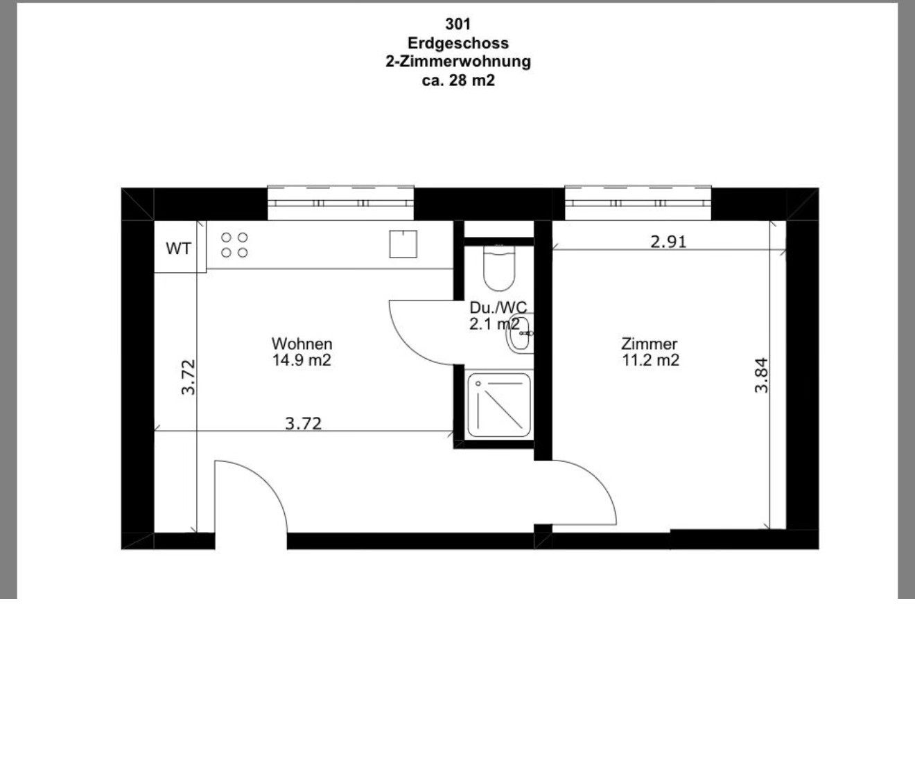 2-Zimmer-Wohnung, Foto 1 von 9