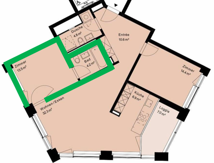 Room in a shared flat, Foto 7 von 7