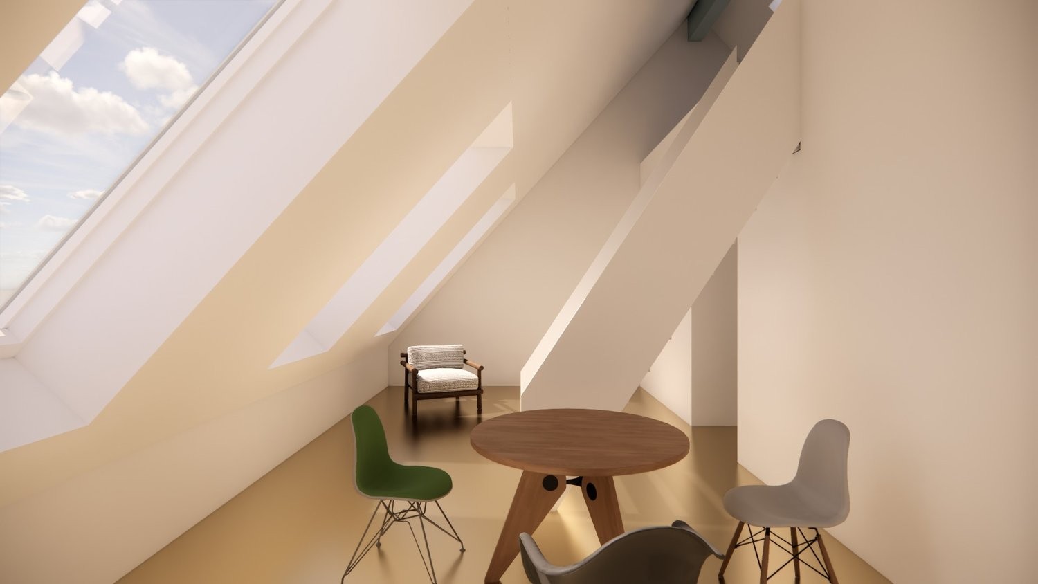 1 ½ rooms roof flat