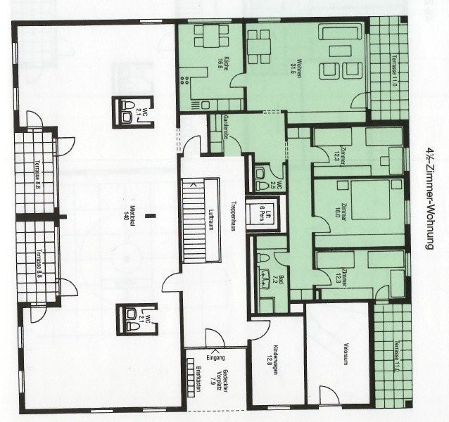 4 ½ rooms apartment