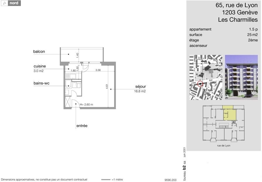 1 ½ rooms studio