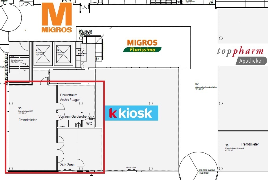 negozio di 125m²