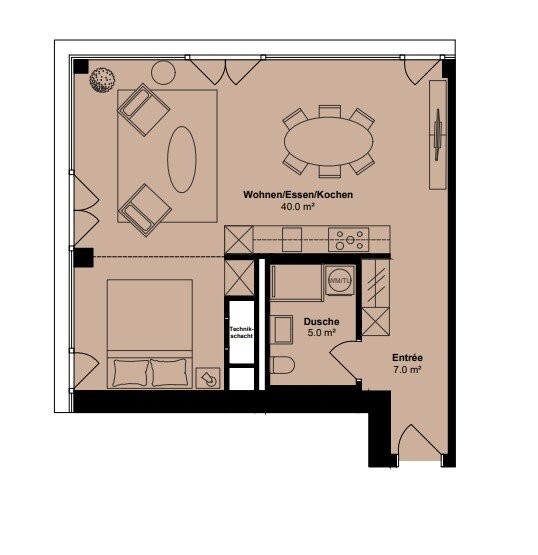 1 ½ rooms loft, Foto 8 von 8
