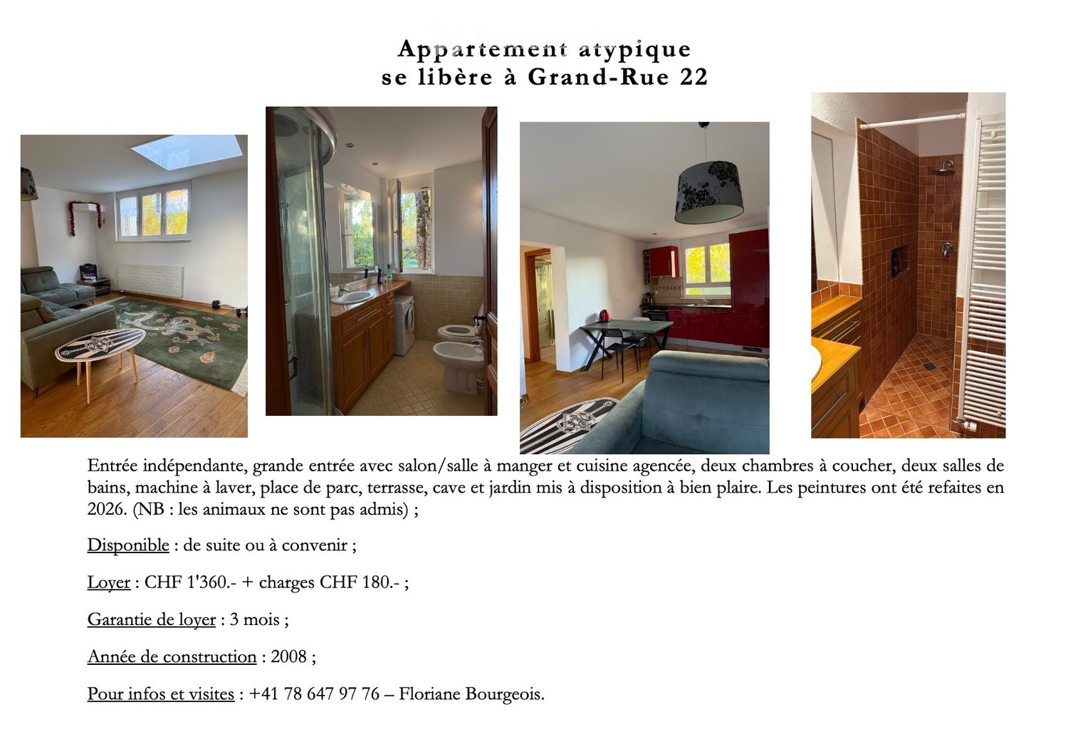 3 ½ Zimmer Wohnung