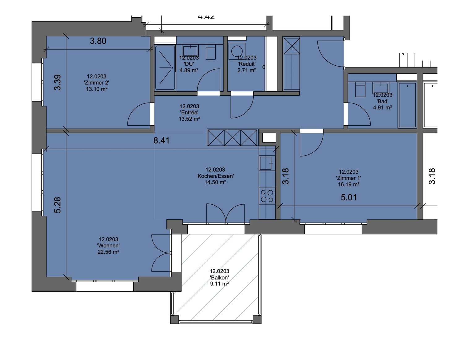 3 ½ rooms apartment