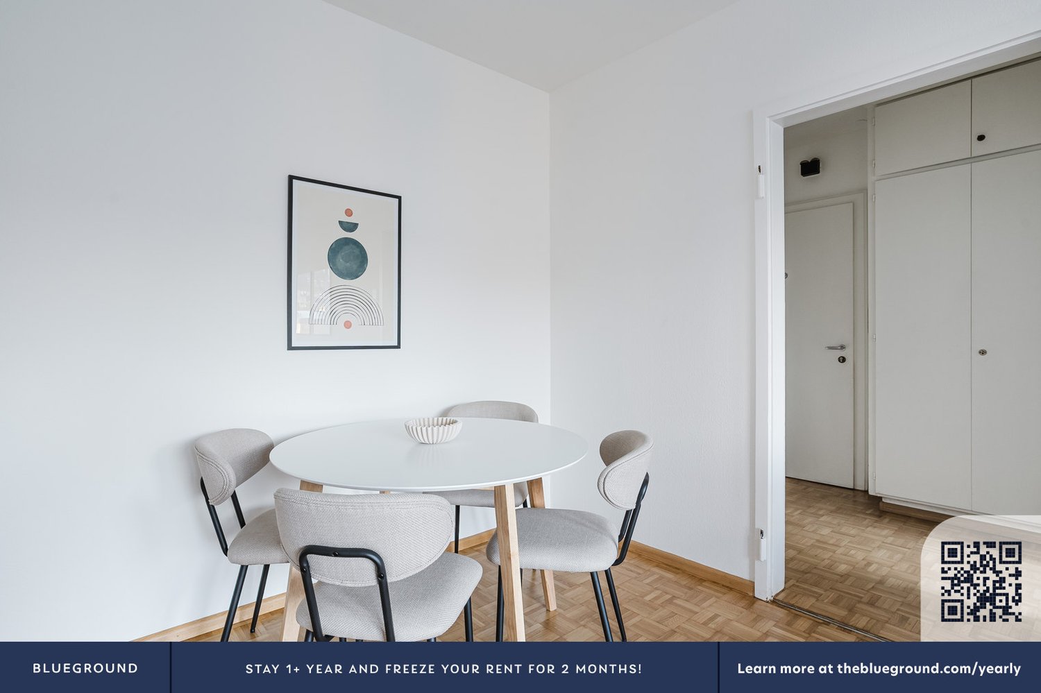 3 rooms furnished flat