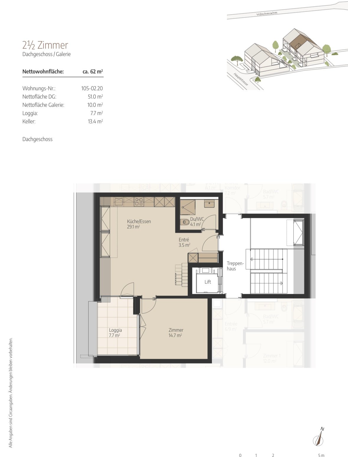 Appartement de 2 ½ pièces