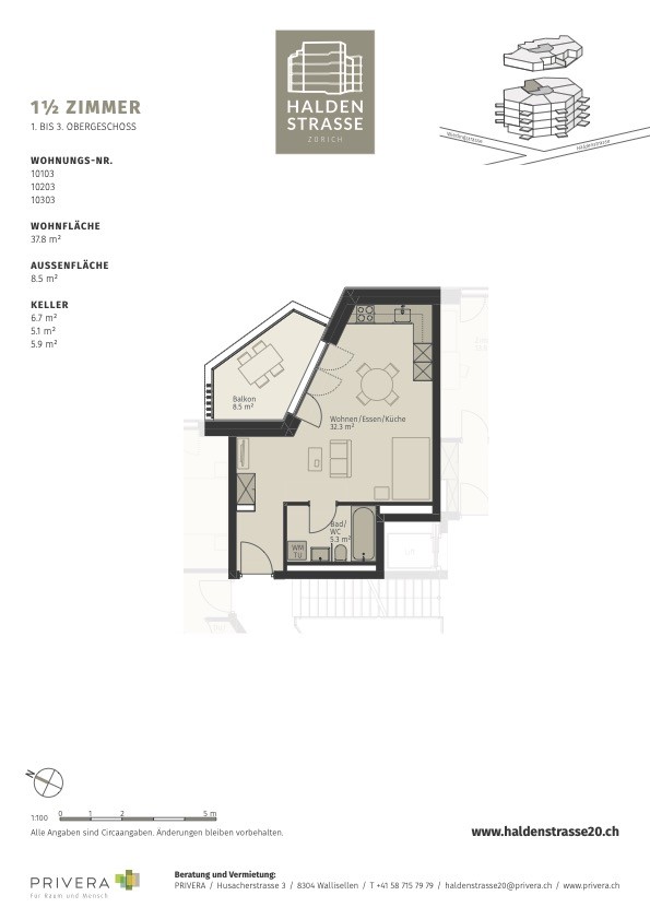 2 ½ rooms apartment