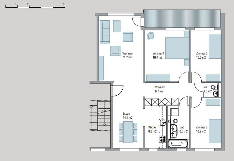2 ½ rooms apartment