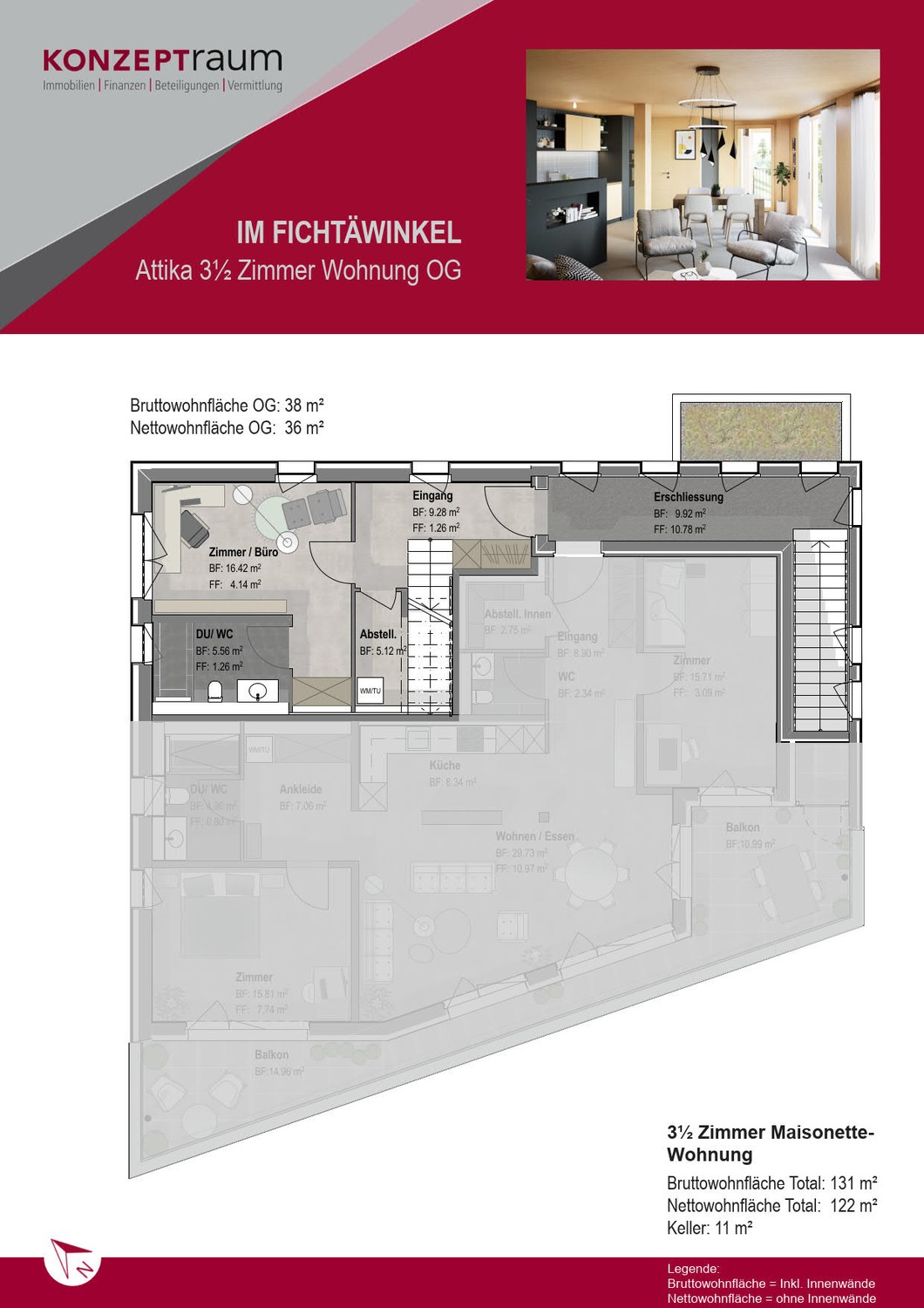 Appartement de 3 ½ pièces