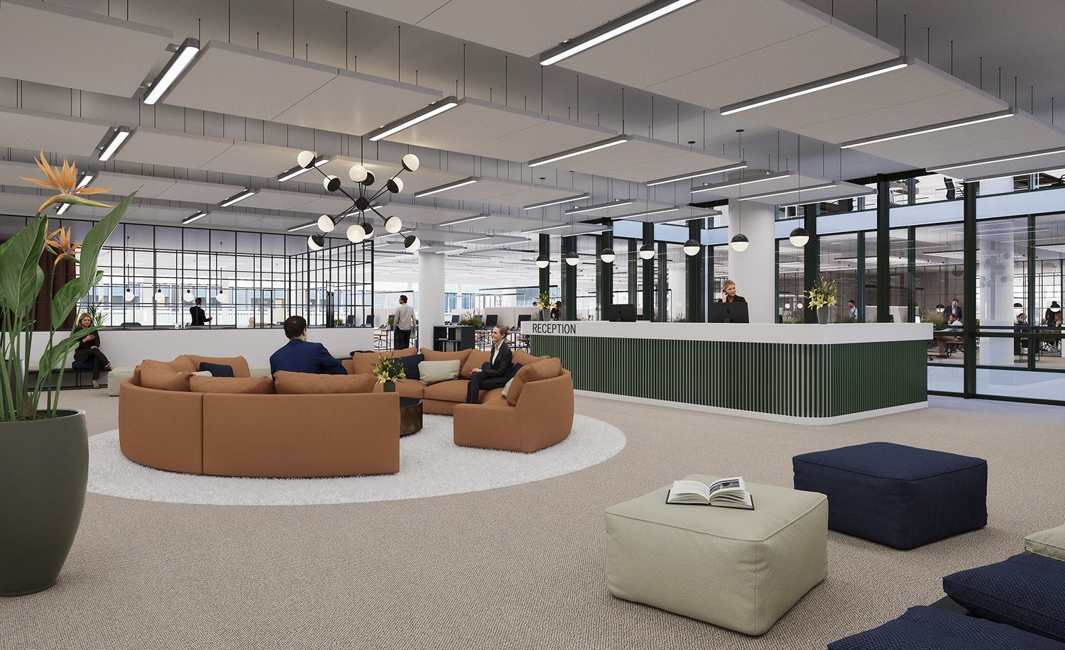 900m² office
