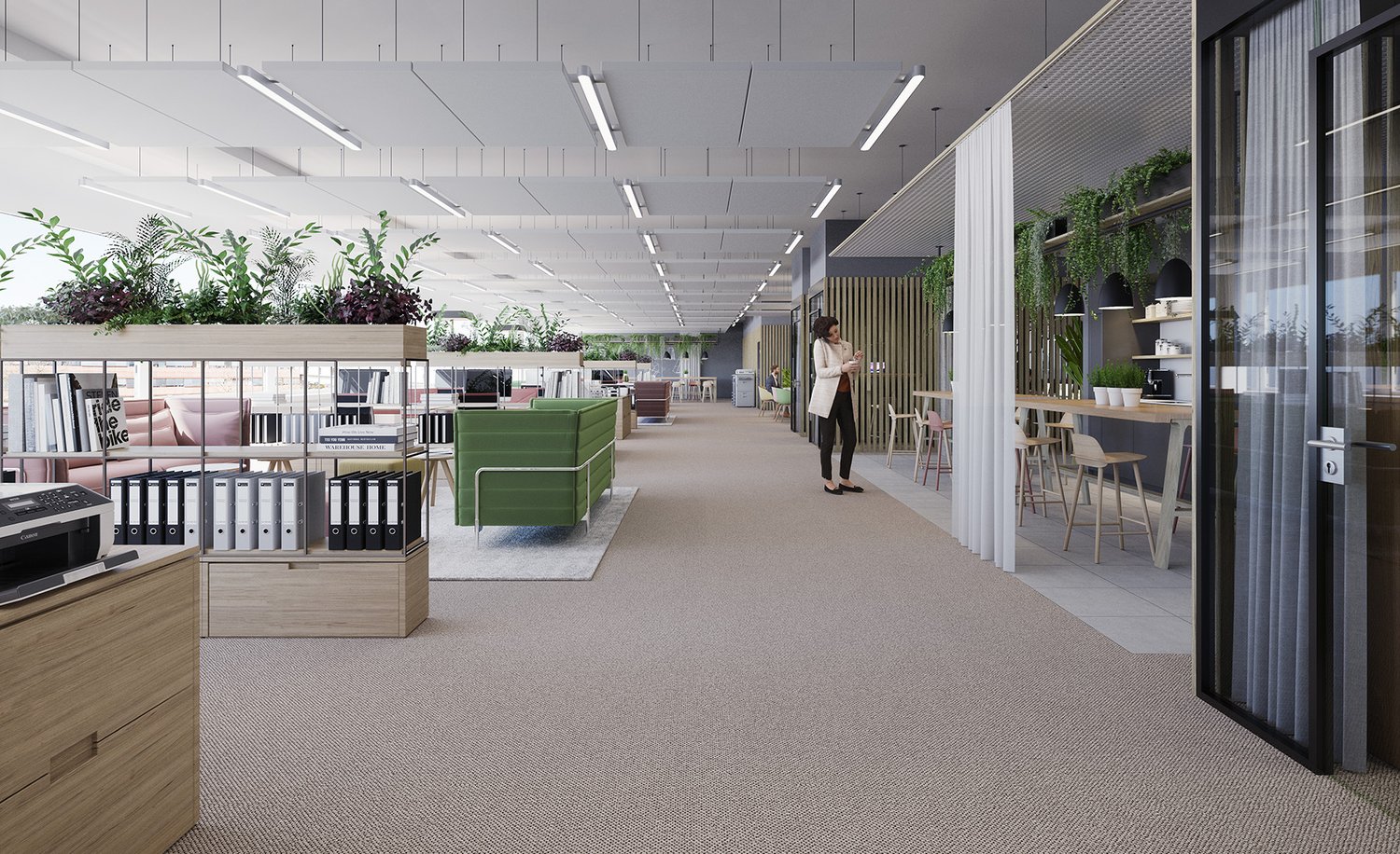 900m² office