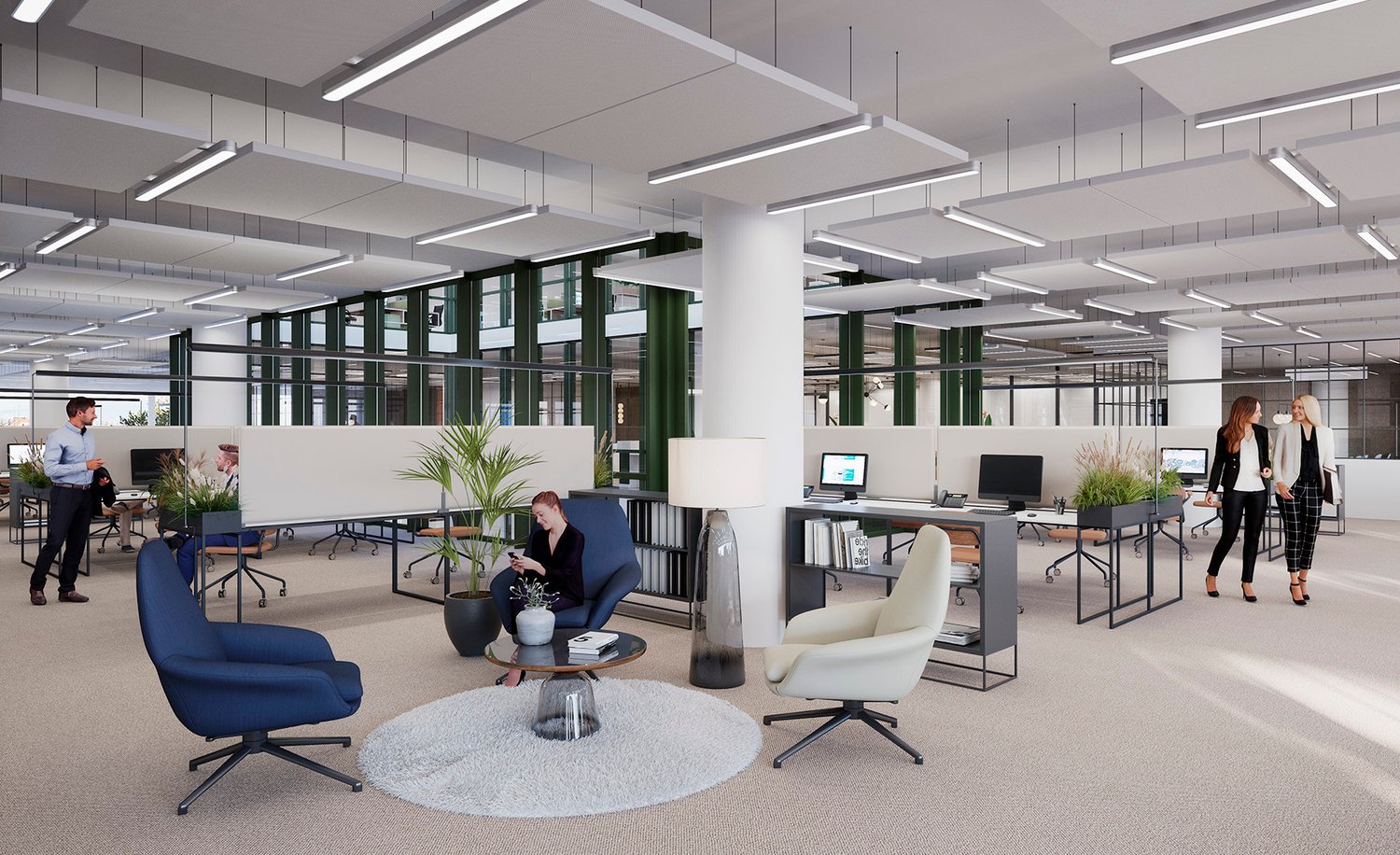 900m² office