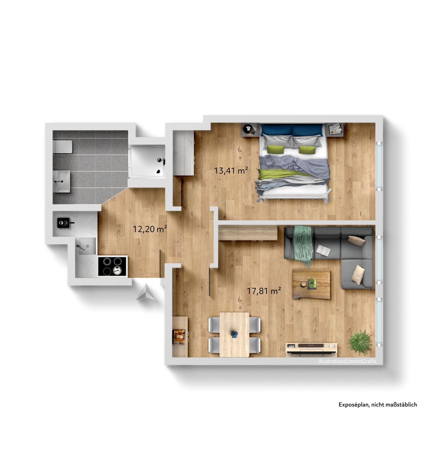 2 rooms apartment, Foto 5 von 6