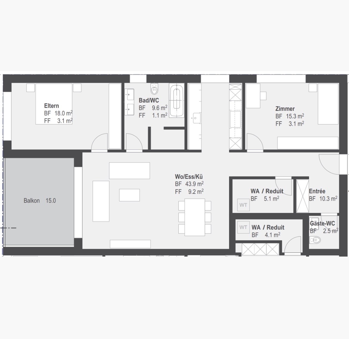 3 ½ rooms apartment