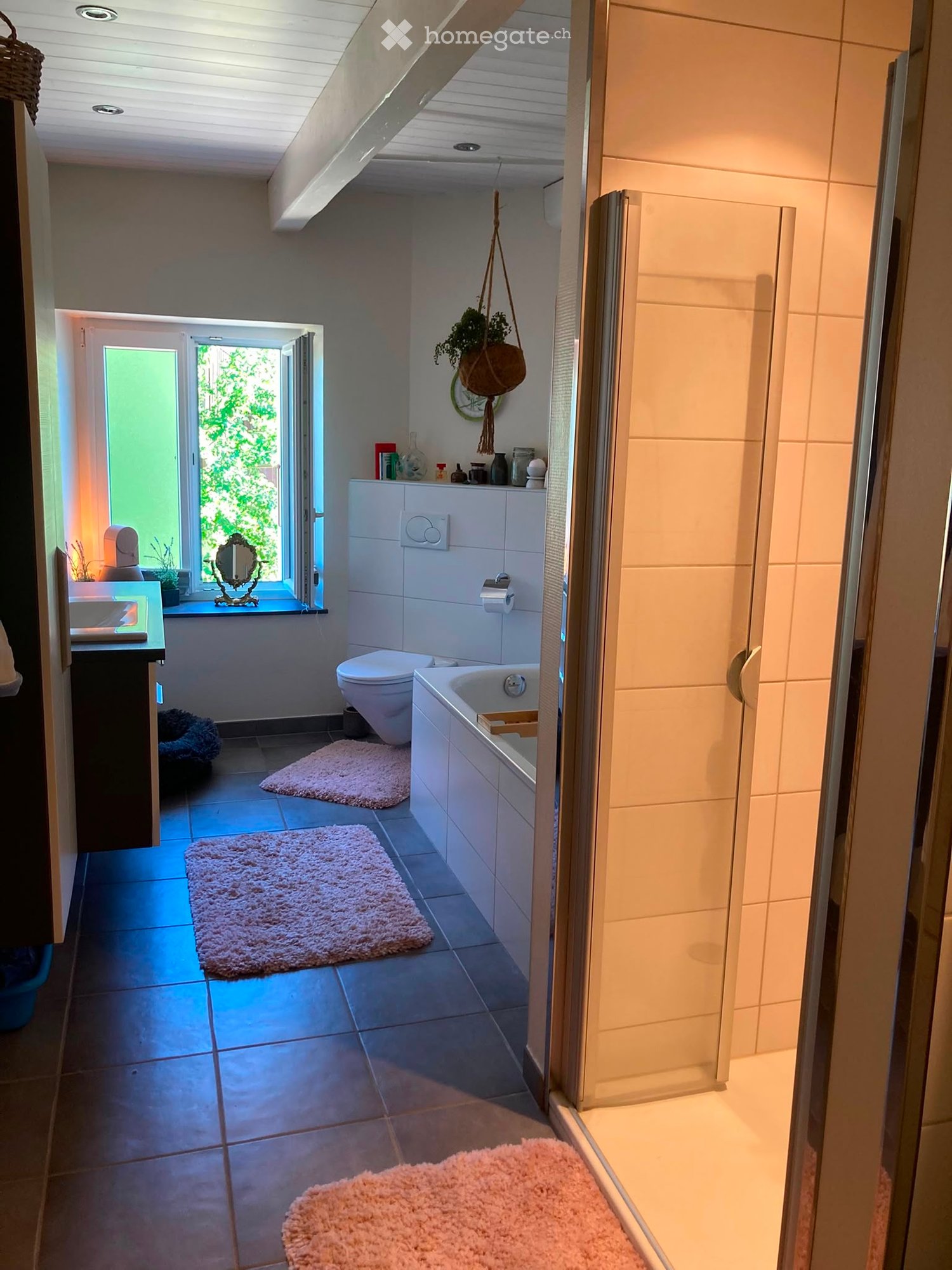 4 ½ room apartment

4 ½ room apartment for rent in the village. It features a large living room/kitchen, 3 bedrooms, a terrace and a bathroom with shower and bathtub as well as a washing machine and dryer.   
  
Rent price: 1350 francs including charges (hot water and heating).   
  
Additional phot