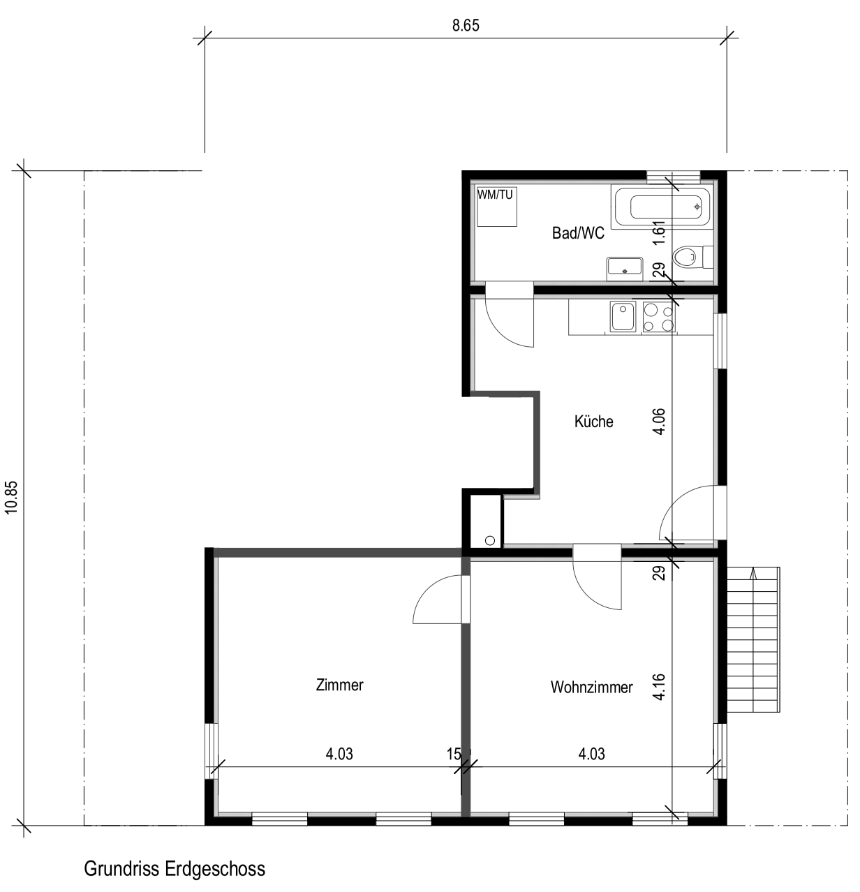 Appartement de 2 ½ pièces