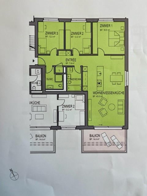 4 ½ rooms apartment