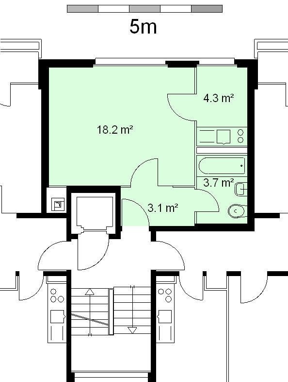 1 room apartment, Foto 4 von 4