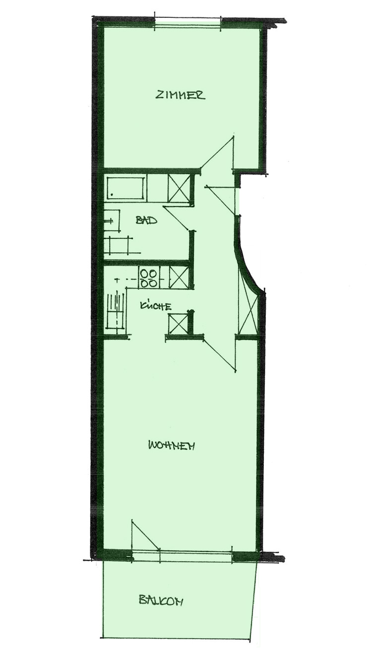 2 rooms apartment, Foto 5 von 5