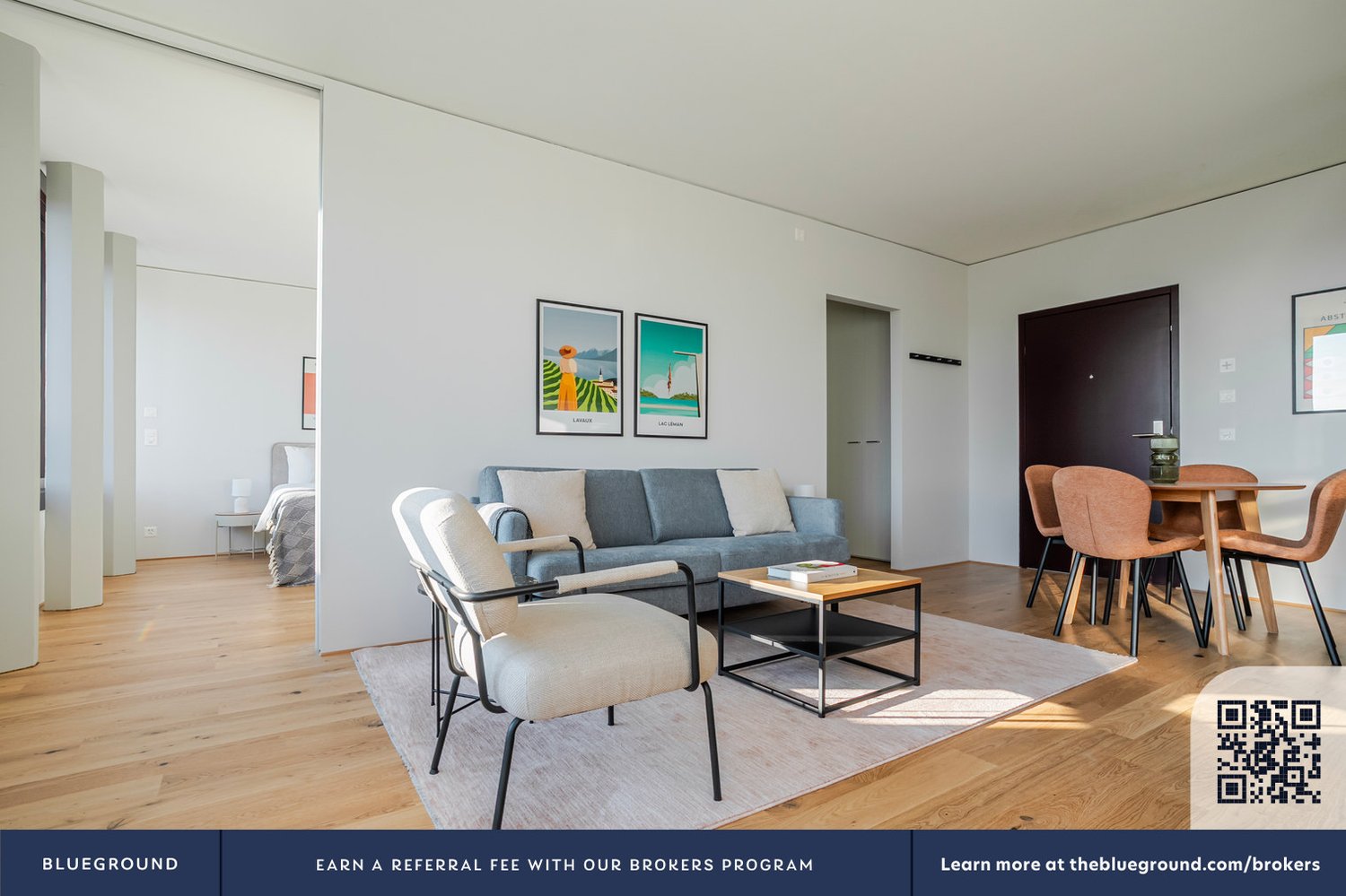 2 ½ pièces appartement meublé