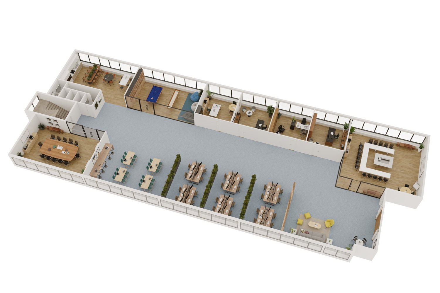 640m² office