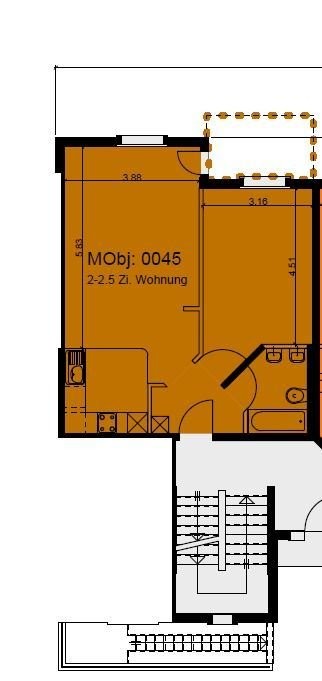 Appartamento di 2 ½ locali
