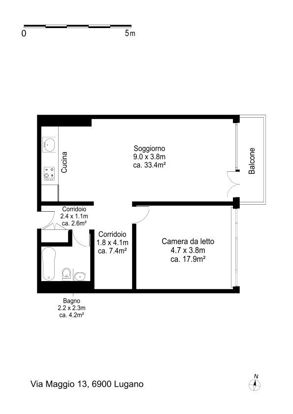 2 ½ rooms apartment