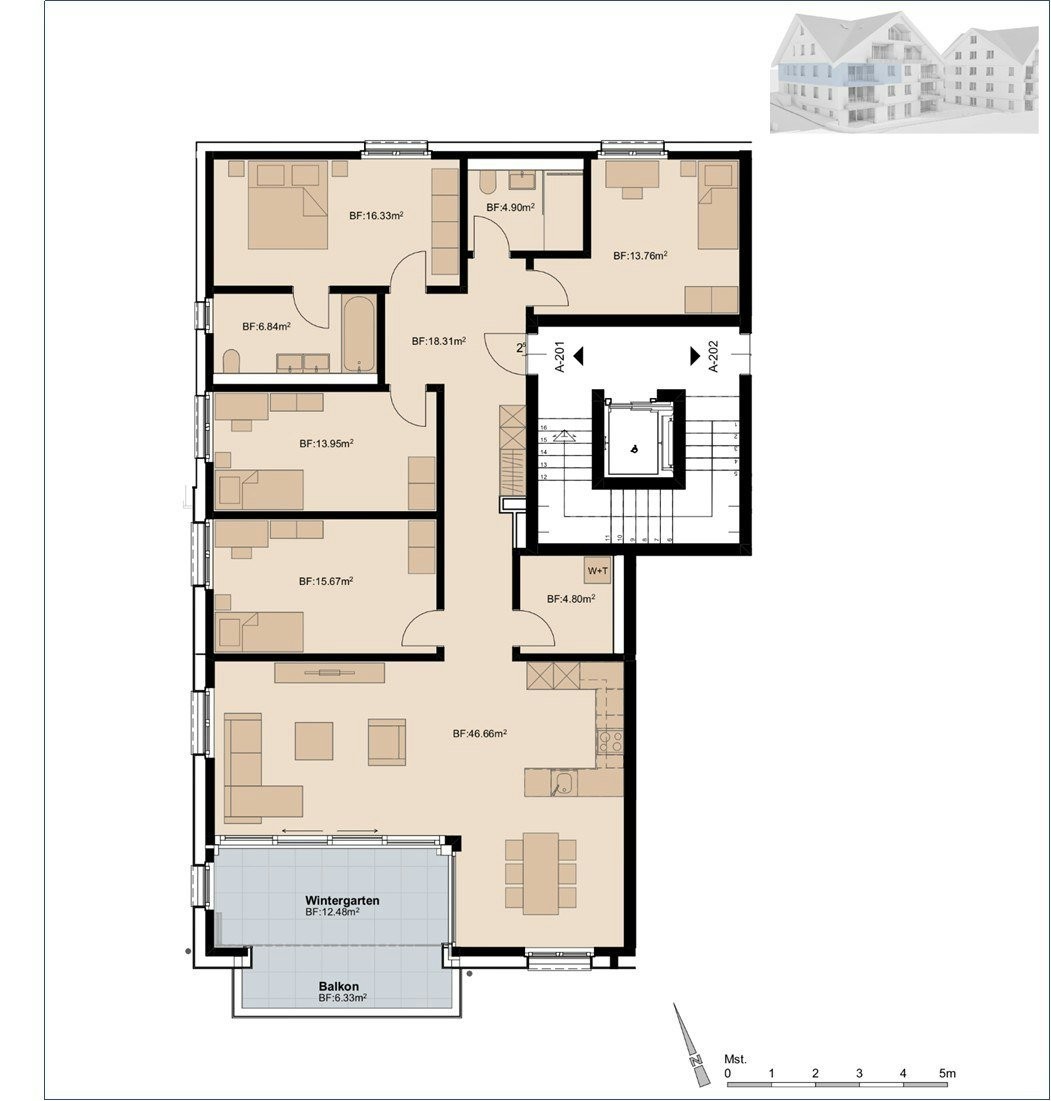 5 ½ pièces appartement
