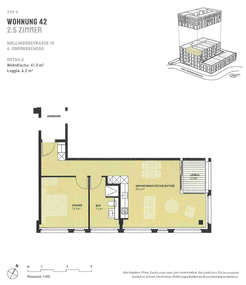 2 ½ rooms apartment