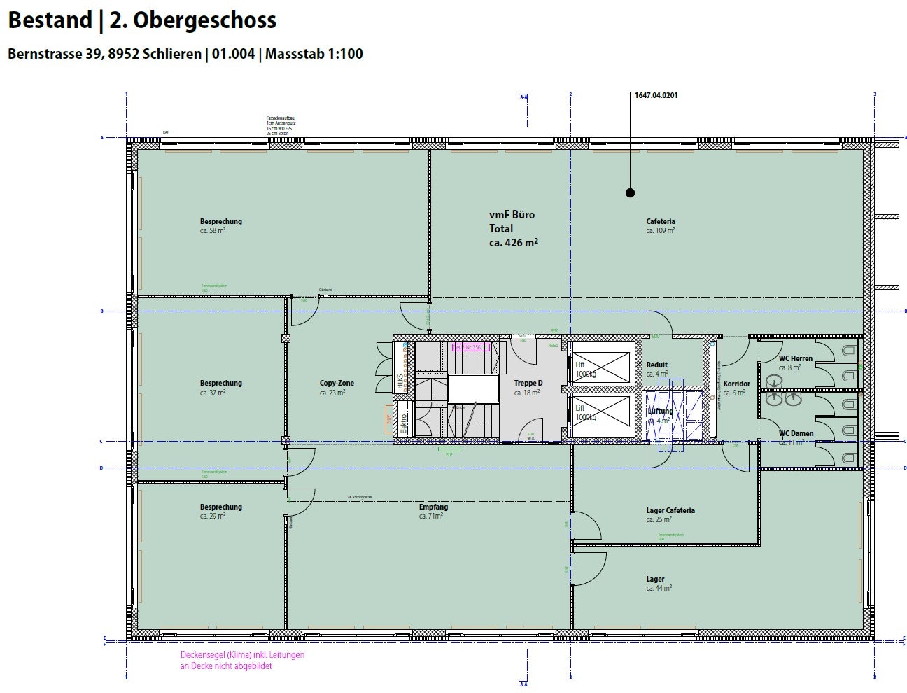 1704m² office
